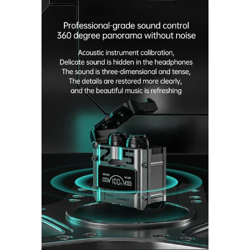 Audio E10 Wireless Bluetooth 5.2 Earbud Rekaan Metalik Gred Profesional - Waranti 1 Tahun
