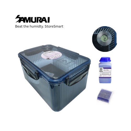 Dry Box F380 Pro (Versi Dinaik Taraf) dengan Gel Silika Biru Percuma dan Sarung Cerah Gel Silika