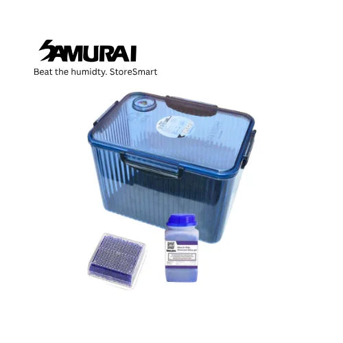 Dry Box F580 (Blue) With Free Silica Gel 1 bottle 500g and Silica Gel Clear Case