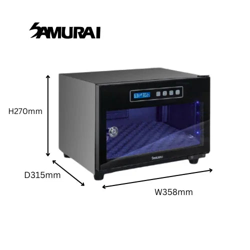 Samurai Dry Cabinet UVA-028 (25L) with UVA Sterilization - 5 Years Manufacturer Warranty