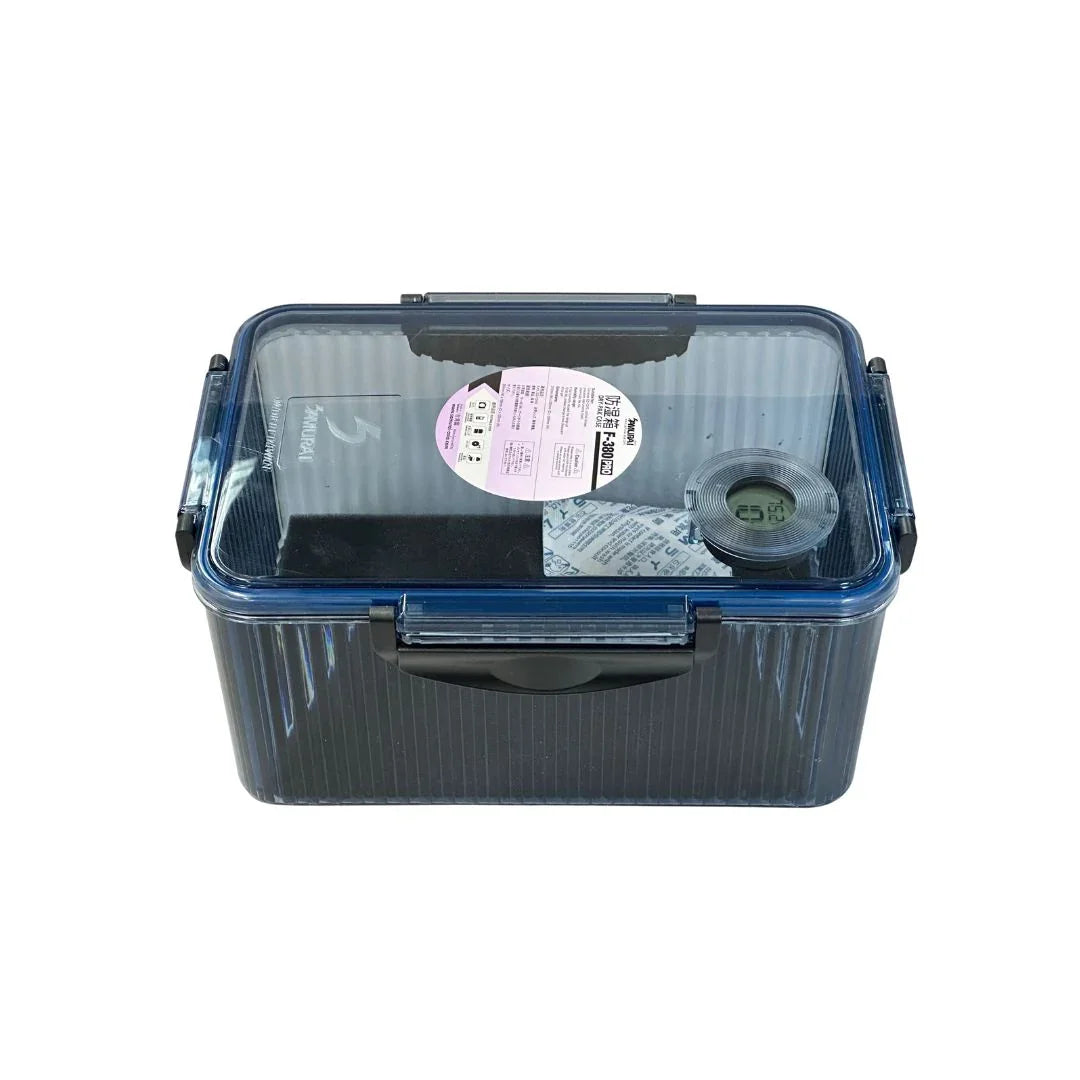 Samurai Dry Box F380 Pro Digital Humidity Meter with Free Blue Silica Gel and Silica Gel Clear Case