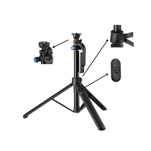 Tripod Dual Pod Mini selfie table stand with Bluetooth remote