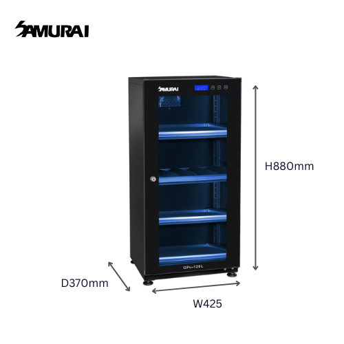 🎉 [7.7 SALE] Samurai GP5-120L Dry Cabinet (120L) – 5-Year Warranty!