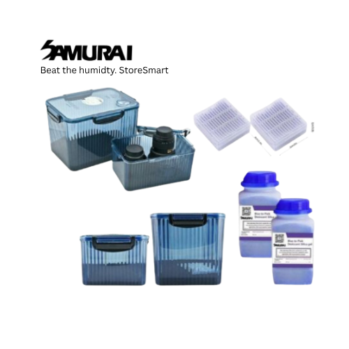 🎉 [7.7 SALE] Dry Box F380 + F580 (Blue) FREE 1 Bottle x 500g Silica Gel(Orange/Blue) and 1 Silica Gel Clear Case