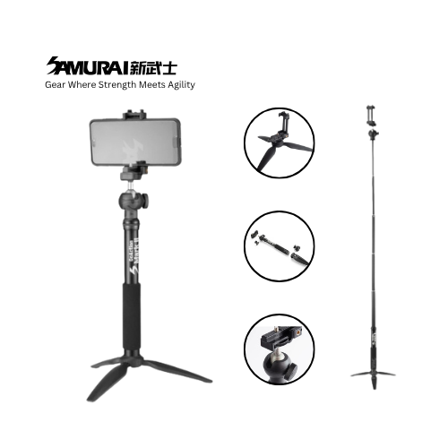 🎉 [7.7 SALE] Tripod Go Action Mark II - 6 in 1 Vlog Traveller Selfie Stick