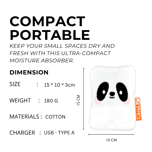 [7.7 Sales] Panda Design Pillow Gel- Rechargeable Dehumidifier