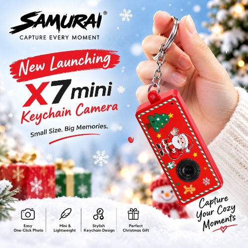 Samurai X7 Mini Keychain Camera Christmas Limited Edition