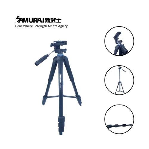 Samurai Traveller 9000 Tripod with ways handle. Gear where Strength meets agility. 
