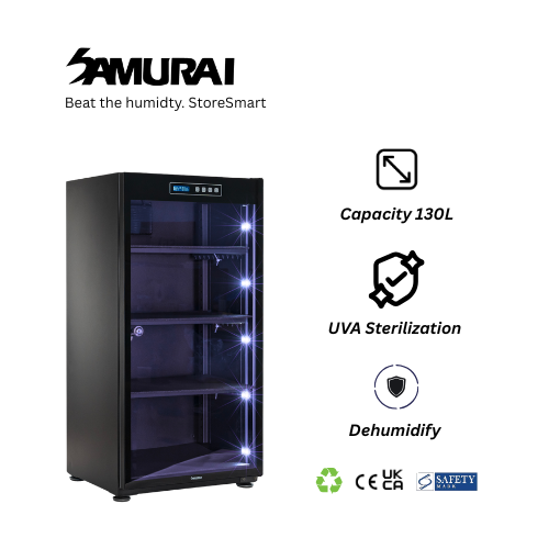 Samurai Dry Cabinet UVA130L - 5 Years Manufacturer Warranty